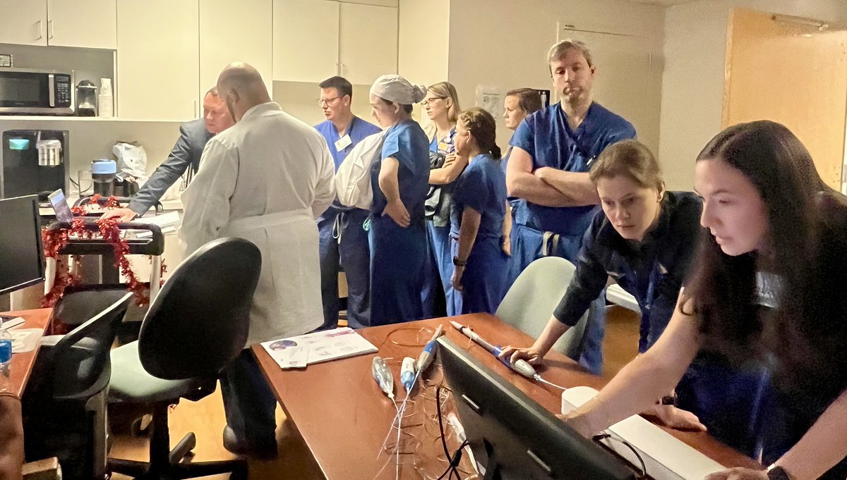 JHHVascular's tweet photo. Thursday aortic education with Medtronic! Love the hands on experience with simulation models! Thank you @CaitlinWHicks for organizing! #vasculareducation #vascularSim #vascularfellowship https://t.co/4t7bwIJnmF