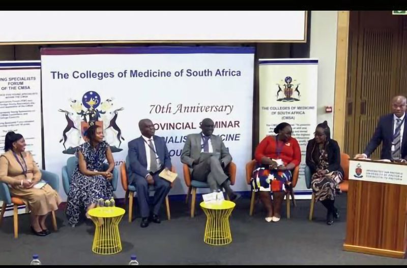 ecsacog's tweet photo. From 19–21 Aug 2025, ECSACOG Secretary General Professor Bellington Vwalika represented us at the South Africa College of Medicine’s 70th Anniversary Conference in Pretoria 🇿🇦. Strengthening partnerships and shaping the future of healthcare in Africa! 💡✨ #ECSACOG #AfricaHealth https://t.co/uyu9J5IMJU