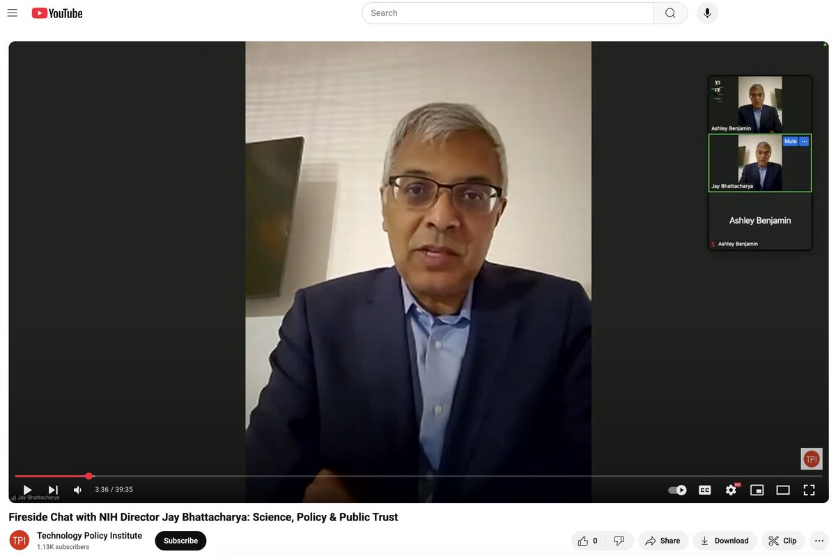 techpolicyinst's tweet image. ⏯️ TPI Aspen Forum 2025 Full Video Available! ⏯️ Fireside Chat with Jay Bhattacharya on Science, Policy &amp;amp; Public Trust #tpiaspen Watch it here --&amp;gt; youtube.com/watch?v=mOghMd… #tpiaspen