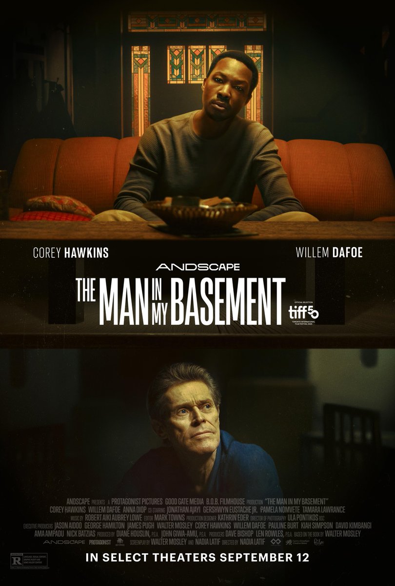 kaospheric's tweet photo. 🆕 Film Skool 🎦
New poster + trailer for "The Man In My Basement" (2025)👇🏽
➡️https://t.co/e7Ofj0GlWi⬅️
#Film #WillemDafoe #JonathanAjayi https://t.co/mIAJPwEO4y