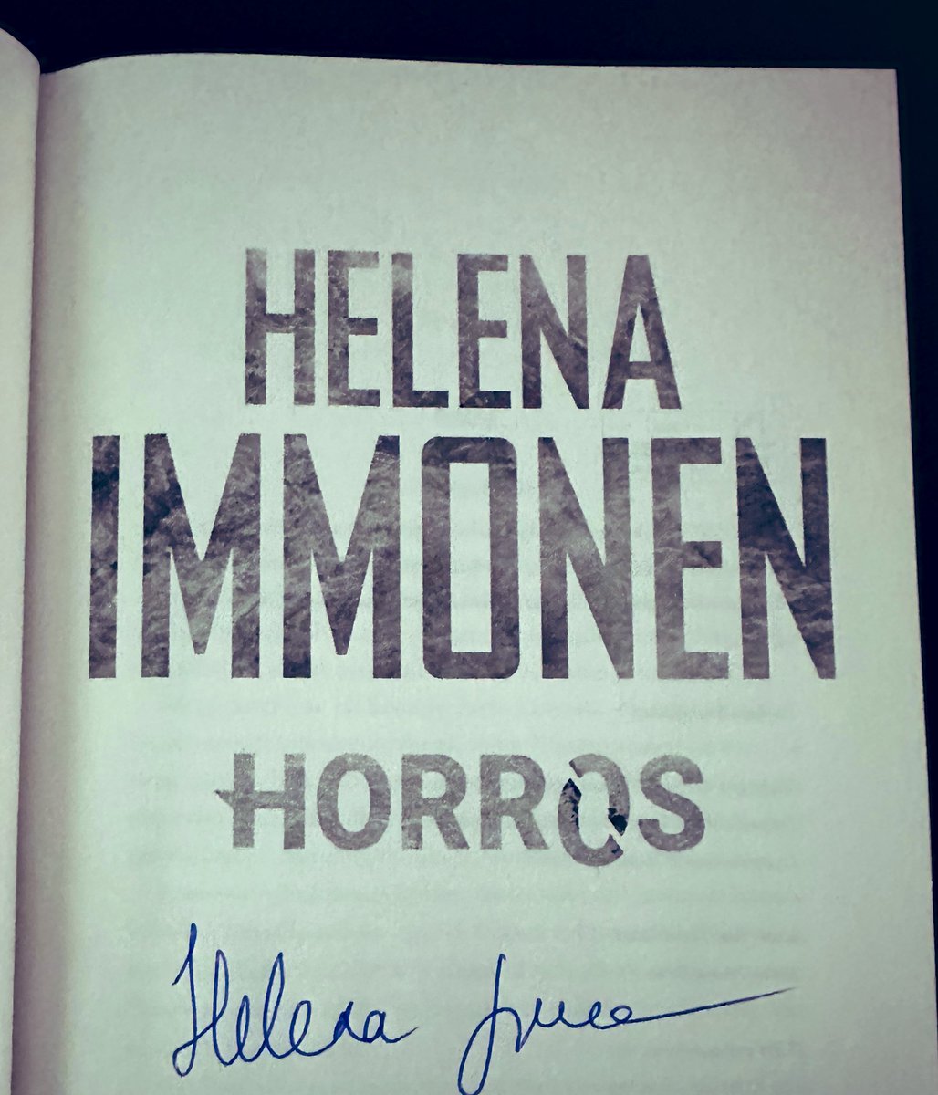 Taas mennään #havu -sarja koukuttaa, kirjailijan signattu vsio tottakai hankittu <a href="/heimmonen/">Helena Immonen</a> #horros Taattua trilleriä💪💪💪
