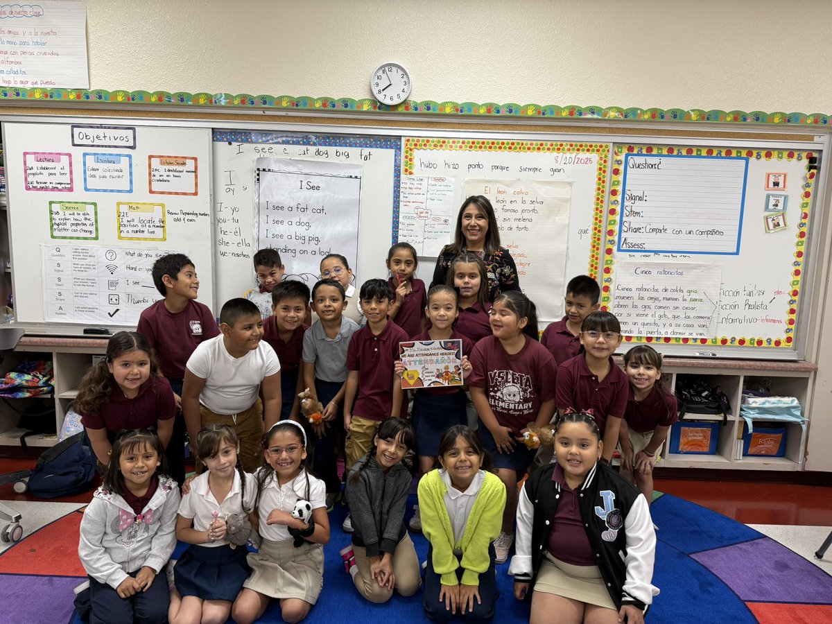yeswarriors1's tweet photo. 🎉 Congratulations to our attendance heroes 🎉Thank you for showing up every day and on time! Your commitment makes a difference 🏆👏🏽#AttendanceMatters #EveryDayCounts at YES #BowsUp 🏹 Go Warriors! @AmyAlarcon23 @YsletaISD Congrats to Mrs Huerta’s &amp; Ms. Mendozas class! https://t.co/6FCXdQ1fdi