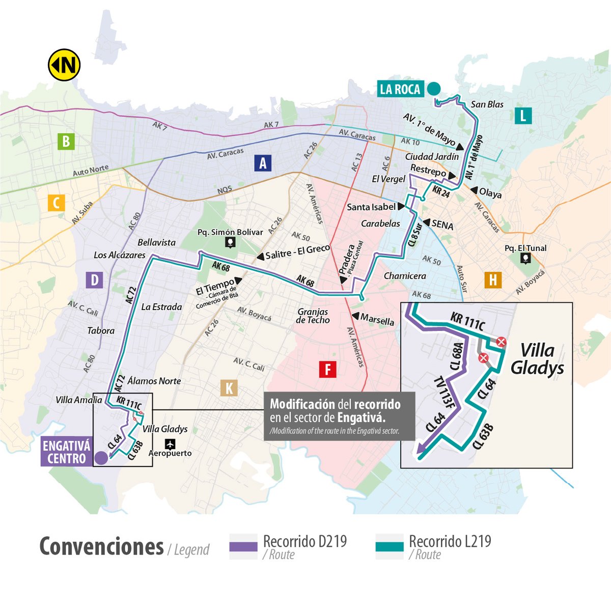 🚍✨ ¡Recuerda!

Desde el, lunes 25 de agosto, la ruta TransMiZonal SE6 cambia su nombre a:
🔹 D219 Engativá Centro
🔹 L219 La Roca

📍 Ten en cuenta la actualización y planea con anticipación tus viajes.

#TransMilenio #MovilidadBogotá #RutasZonales