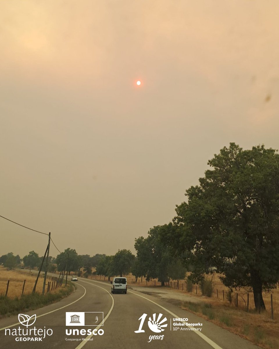 Geo_Naturtejo's tweet photo. Mega-fires reach Geopark
The fire that started in Piódão, Arganil, on the 13th and is still active has already consumed at least 47,432 hectares.
By Tuesday, 222,000 hectares had burned in Portugal in 2025, the highest total burned area since records began. https://t.co/YwfWvLfmDS