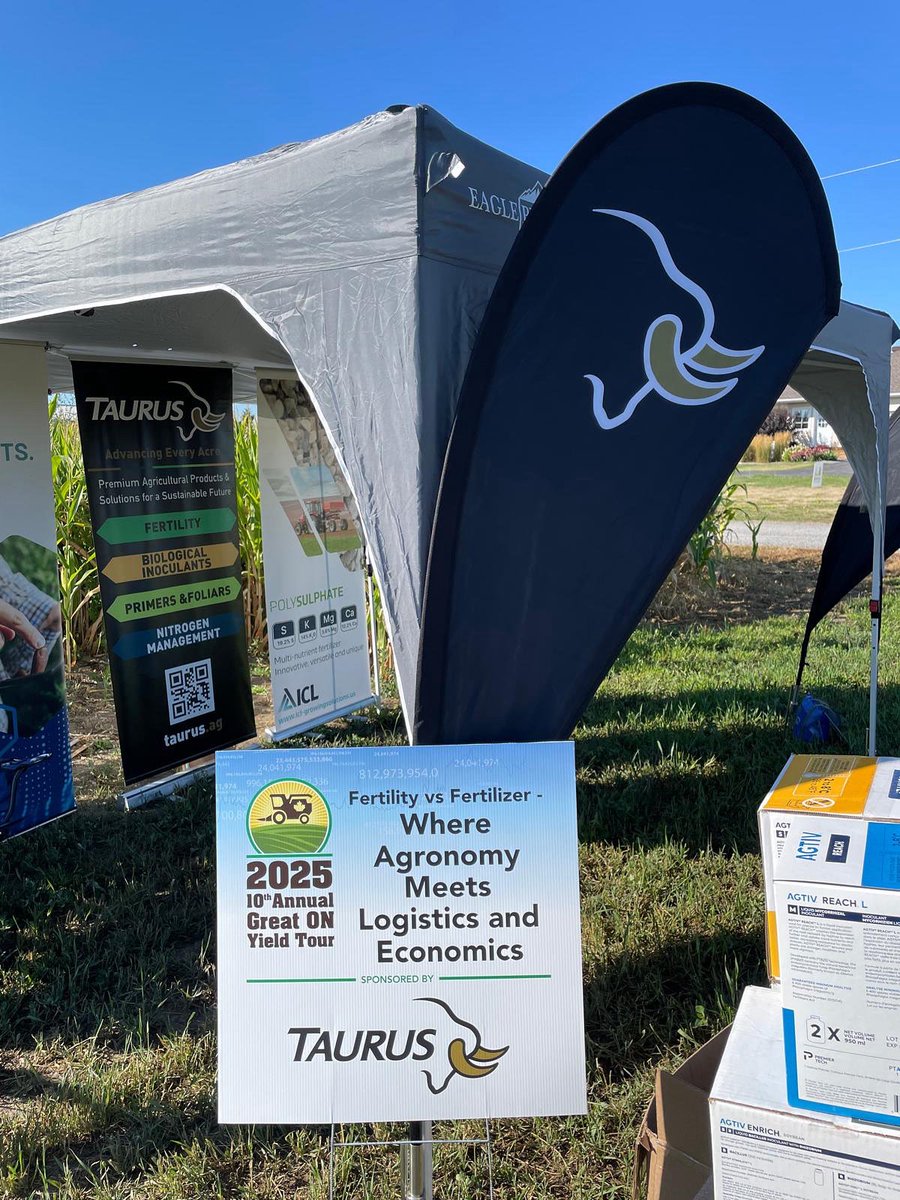 At the 2025 Great ON Yield Tour in Osgoode, Ontario! Hear Anderson &amp; Zach on Fertility vs Fertilizer – where agronomy meets economics and logistics. Proudly sponsored by Taurus 🌱#ONYield25 <a href="/FarmsMarketing/">Risk Management</a>