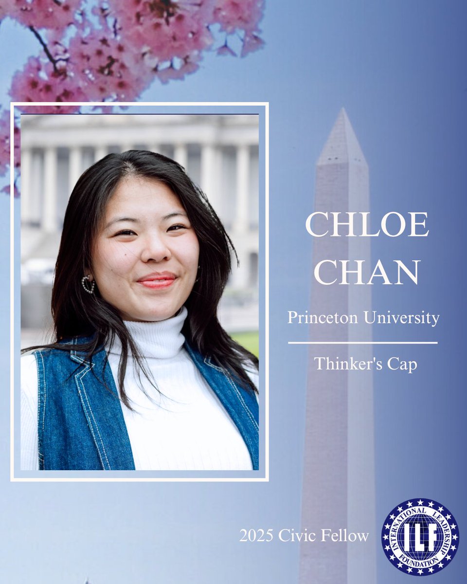 Join us in recognizing Chloe Chan. This summer, Chloe interned at Thinker's Cap.

Hometown: Cary, NC
Junior, <a href="/Princeton/">Princeton University</a> University
Major: Economics
Minor: Entrepreneurship
.
.
#AAPIYoungLeaders #ILFCivicFellows #ILFCivicFellow