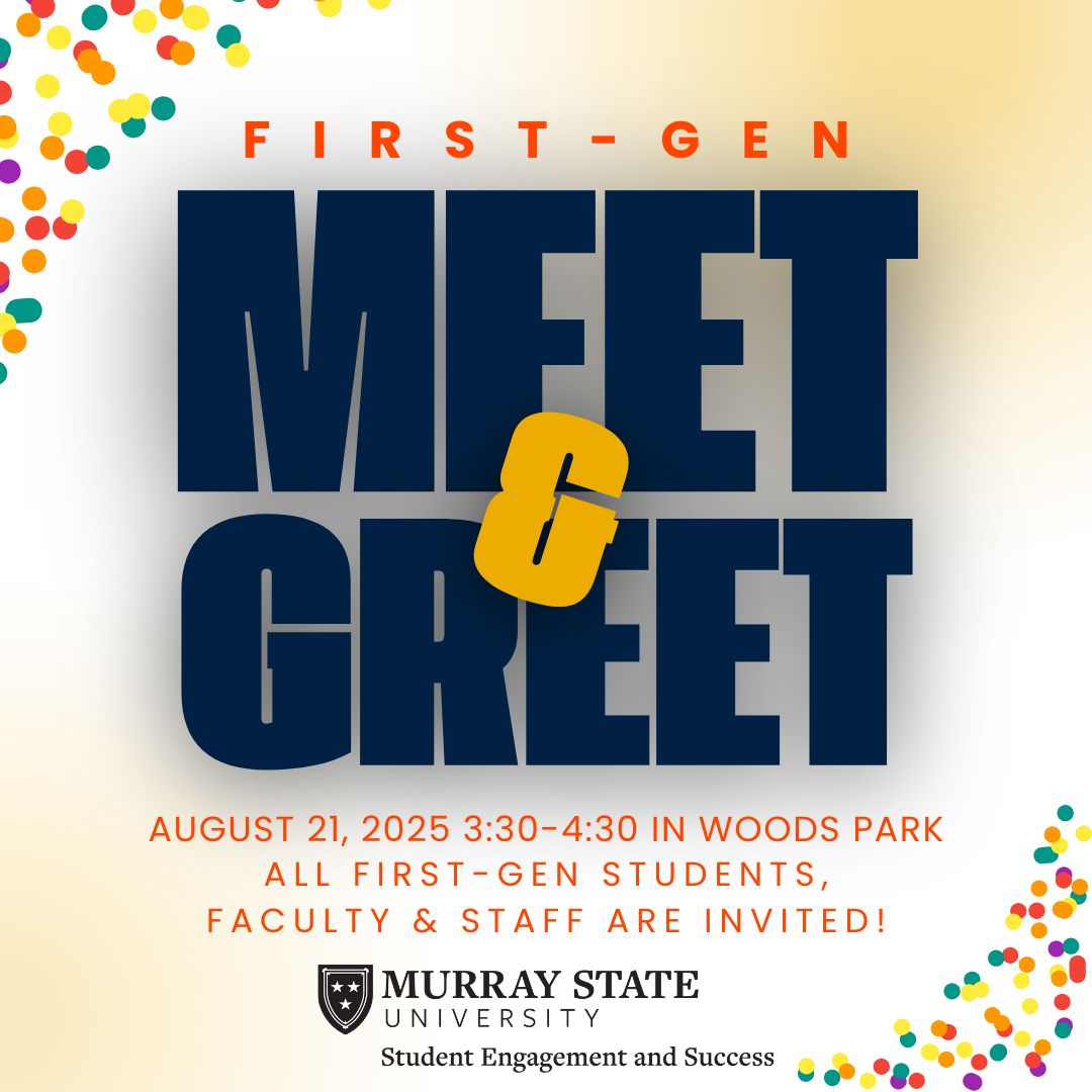 racersuccess's tweet image. TODAY IS THE DAY!! Meet &amp;amp; Greet for first-gen students, faculty &amp;amp; staff on Thursday, August 21 at 3:30 in Woods Park as part of our Great Beginnings activities. See you there! #FirstGen #FirstGenForward #murraystateuniversity @murraystateuniv