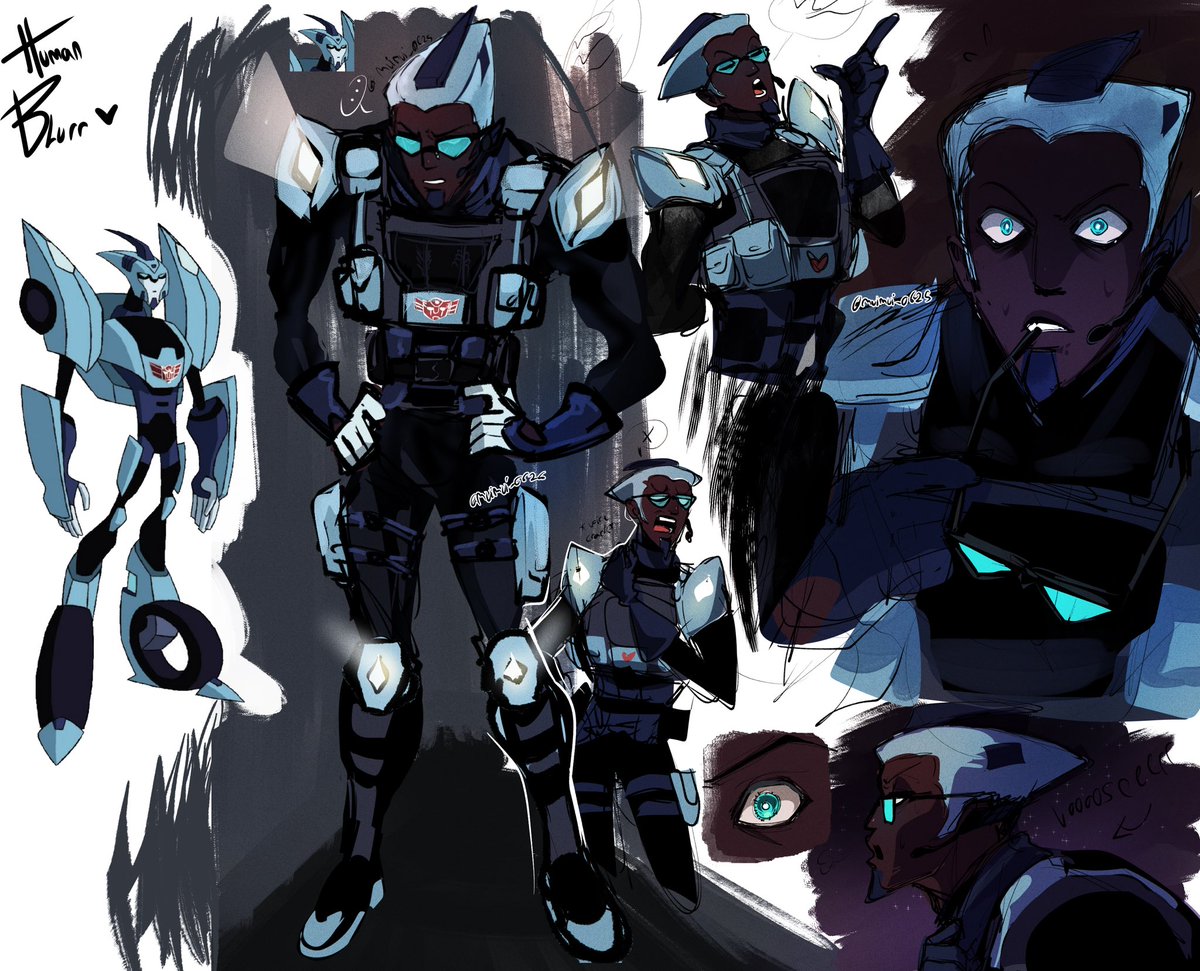 muimui_0625's tweet image. Redesign human Blurr (plus brown eyes version)✌️🥰 #blurr #tfablurr #humanformers