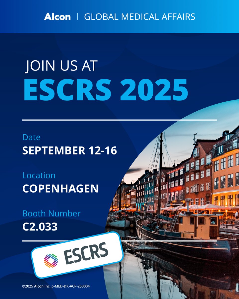 SeeAlconScience's tweet photo. #ESCRS2025 is right around the corner! We are so excited for this opportunity to share the latest advances in #ophthalmology and connect with fellow experts. If you’re attending, visit the #Alcon #GlobalMedicalAffairs team at booth C2.033: https://t.co/vxtVy1kzuJ #AlconScience https://t.co/IU2volsTaG