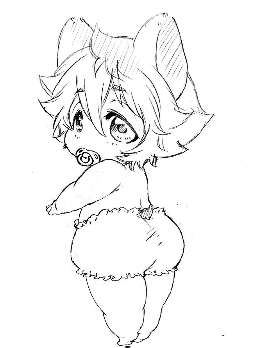 #可愛い絵を描いておしゃぶりを付けるタグ
※※年齢操作注意※※ 