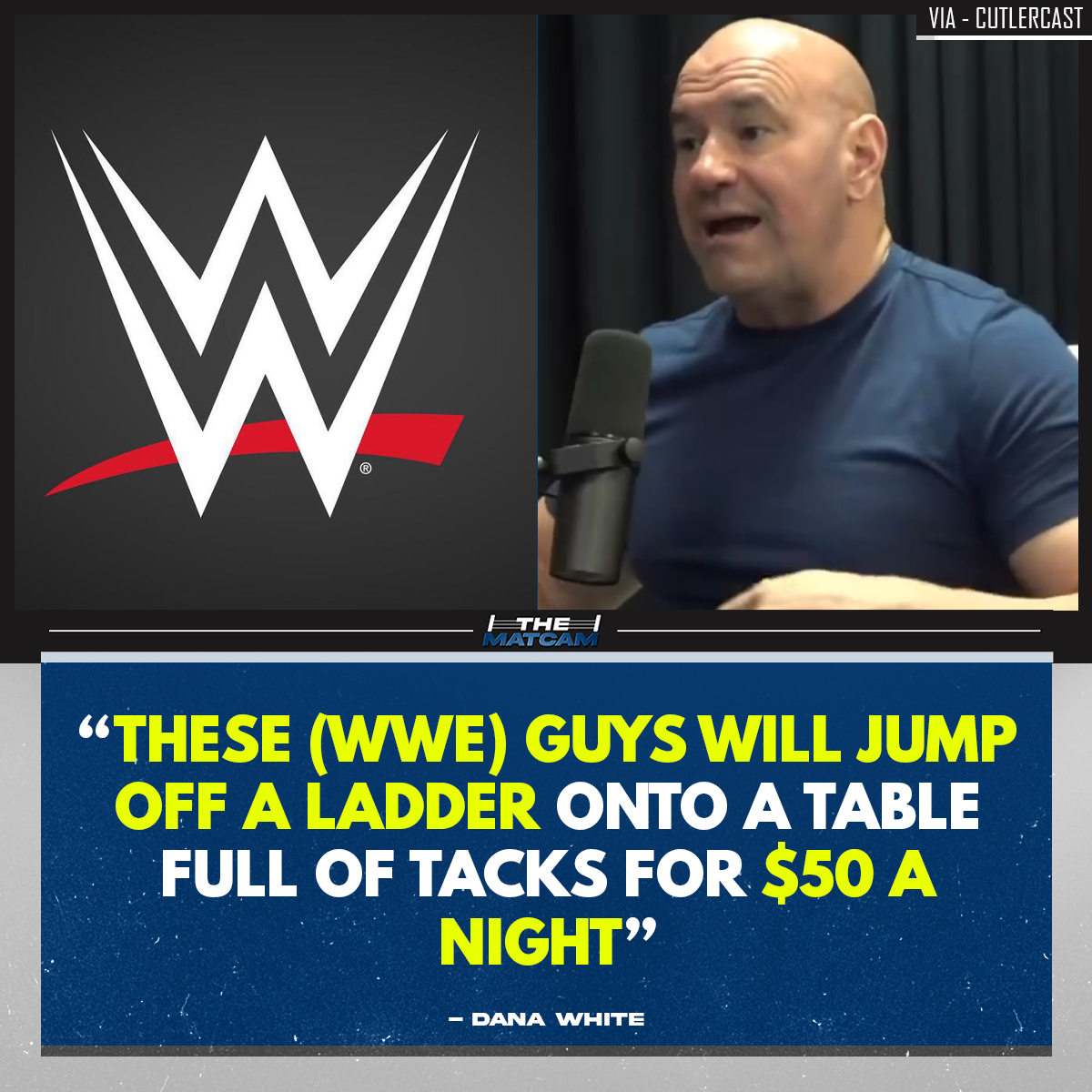 Dana White on WWE wrestlers: “These guys will jump off a ladder onto a table full of tacks for $50 a night.”

#WWE #UFC #Wrestling