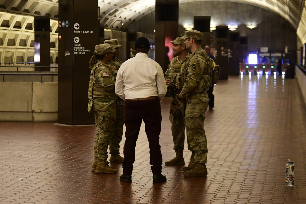 The National Guard is out in full force in DC for today's commute