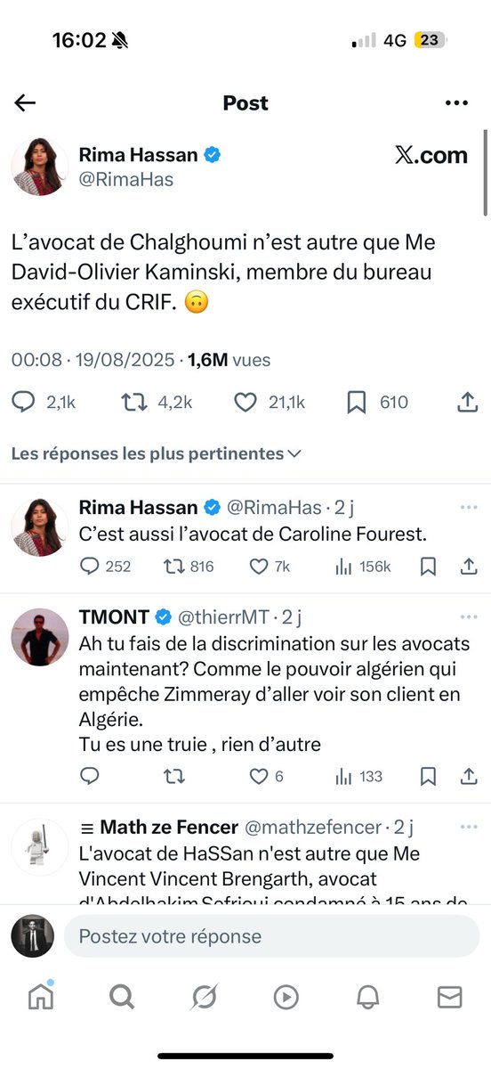 YakoutiYassine's tweet photo. Plus rien ne va dans ce pays : entre extrême gauche et extrême droite, on en vient à traquer le choix de l’avocat comme dans les pires dictatures. Je n’étais plus sur ce réseau depuis longtemps, y a r rien de bon… si ce n’est l’écho donné à des abrutis en mal de reconnaissance https://t.co/UcNLROB8Ae