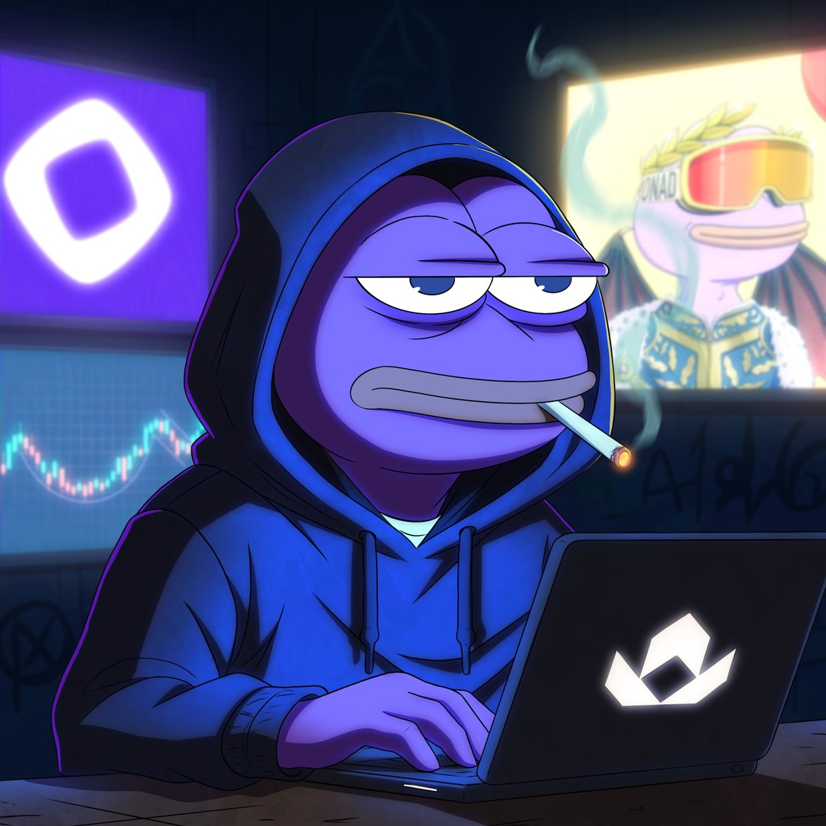 Purple Frens 1/1 Sneak Peek 

Some frens lift weights. Some frens meditate.
This degen fren trades charts, inhales volatility, and lives on-chain.

Only 1 exists. Only 1 will own it.
Is it gonna be you? 👀