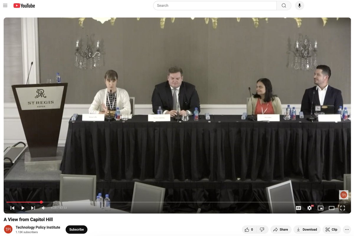 techpolicyinst's tweet image. ⏯️ TPI Aspen Forum 2025 Full Video Available! ⏯️  A View from Capitol Hill with Thomas DeMatteo, Parul Desai, Kate Harper, Edgar Rivas, and Kelcee Griffis #tpiaspen Watch it now --&amp;gt;  youtube.com/watch?v=_K1M35…