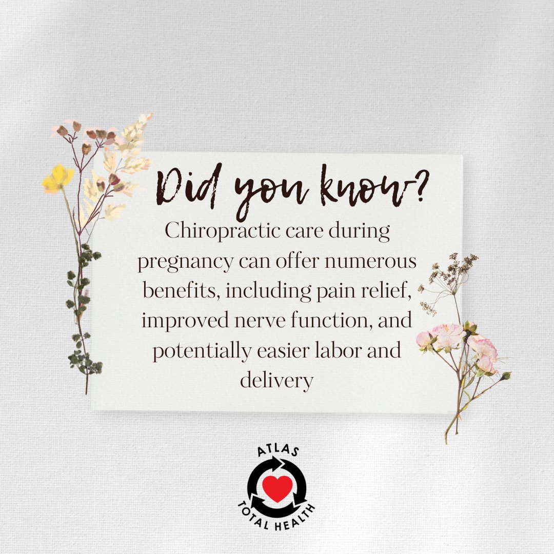 TotalAtlas's tweet image. Chiopractic care and pregnancy go hand in hand! Schedule your next appointment today! 
#atlastotalhealth #chiropractic4life #getadjusted