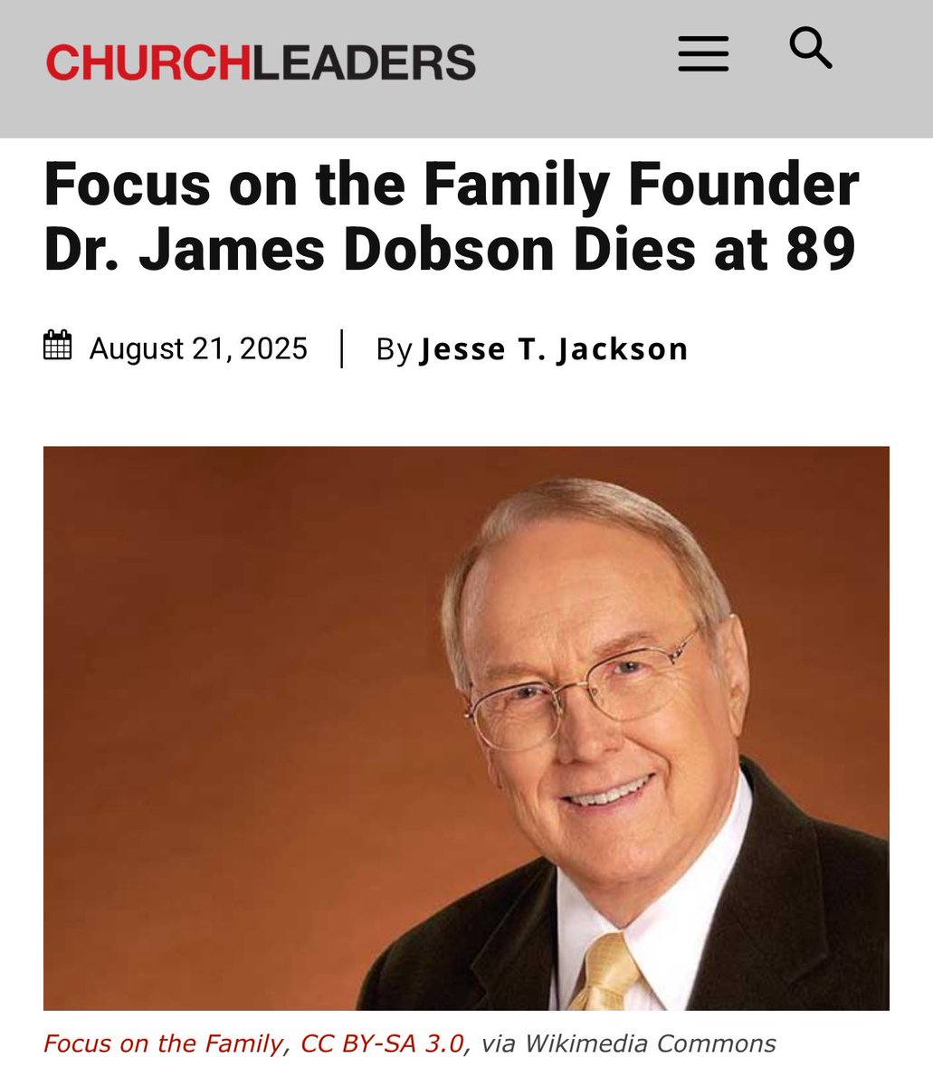 I appreciate <a href="/JesseTJackson/">Jesse Jackson</a>’s tribute to James Dobson in <a href="/ChurchLead/">ChurchLeaders.com</a> - it’s impossible to quantify the full impact of his work. 

Seemingly, he was everywhere and consequential in everything at precisely the moments the church needed him.