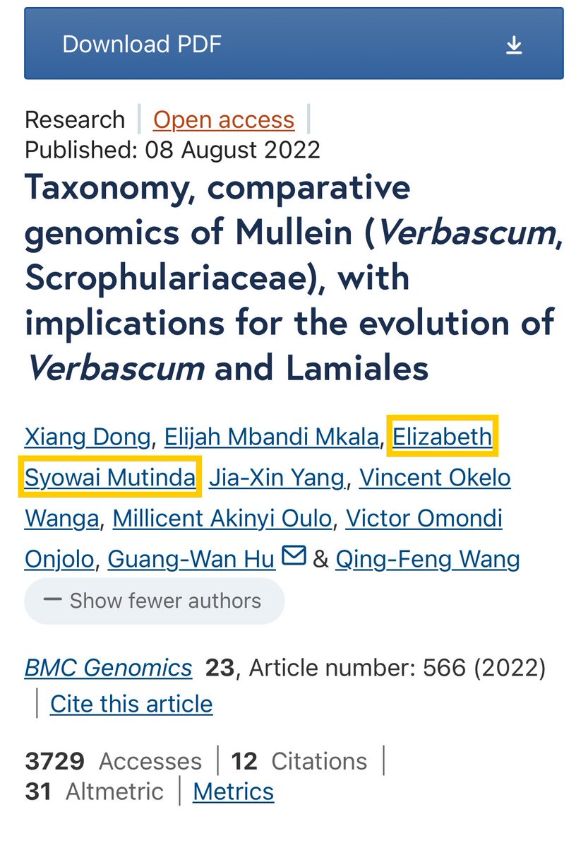 onjolo_kenya's tweet image. In my study period in China for my Msc. Managed to co- author two papers. If you in the field of plant molecular science kindly look for them, interesting research herein.
#AcademiaTwitter #Biotechnology #Bioinformatics #PlantTaxonomy