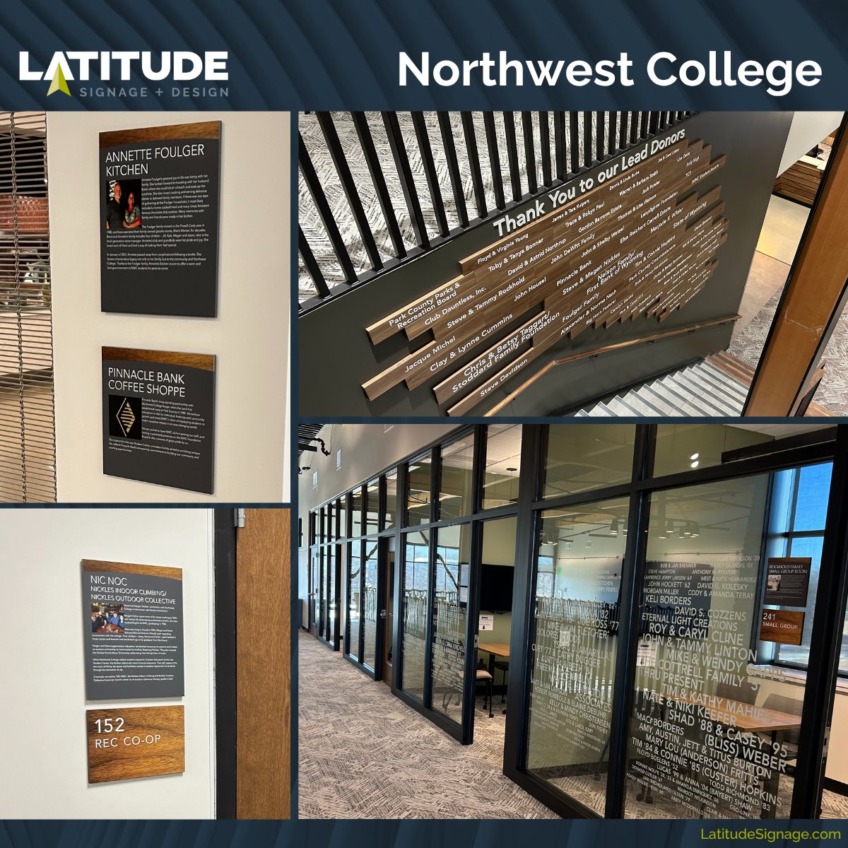 LatitudeSignage's tweet image. Dropping off students at college soon? Take notice of the signage that helps students find their way (literally) while adding a sense of identity to the campus. More here: latitudesignage.com/case-studies/n…
#signage #signdesign #architecturalsignage #signs #wayfinding #backtoschool