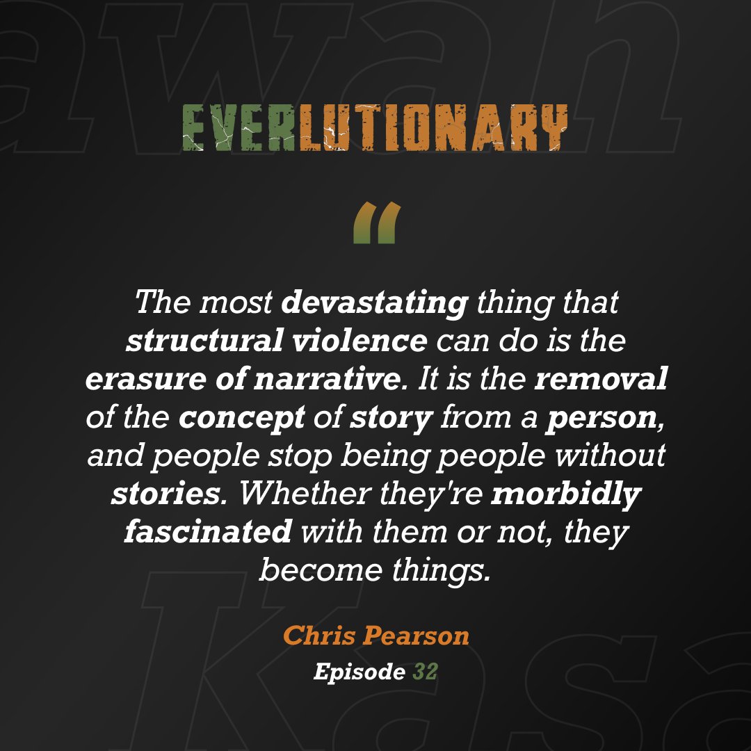 everlutionary's tweet photo. "Structural violence doesn't just silence—it erases. Without our stories, we lose our humanity. Chris Pearson on Everlutionary: 'When systems, silence, or survival strip someone’s story, they lose part of their humanity.' Link: https://t.co/yFB9vgYzkr 

#Humanity #Everlutionary https://t.co/N2ij1w5diq