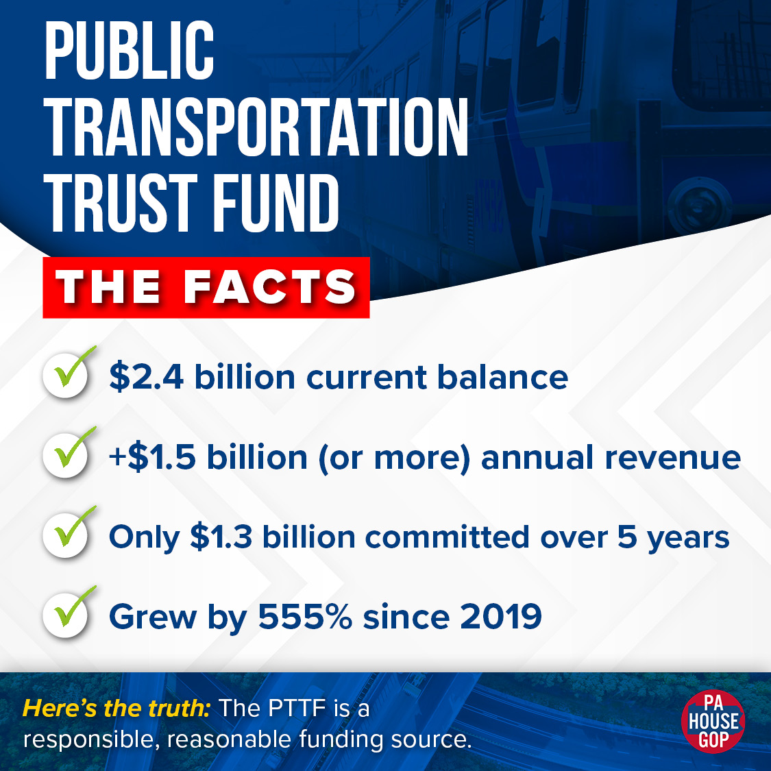The answer to funding the IMMEDIATE public transit need is ready and available ... NOW.

⬇️⬇️⬇️⬇️