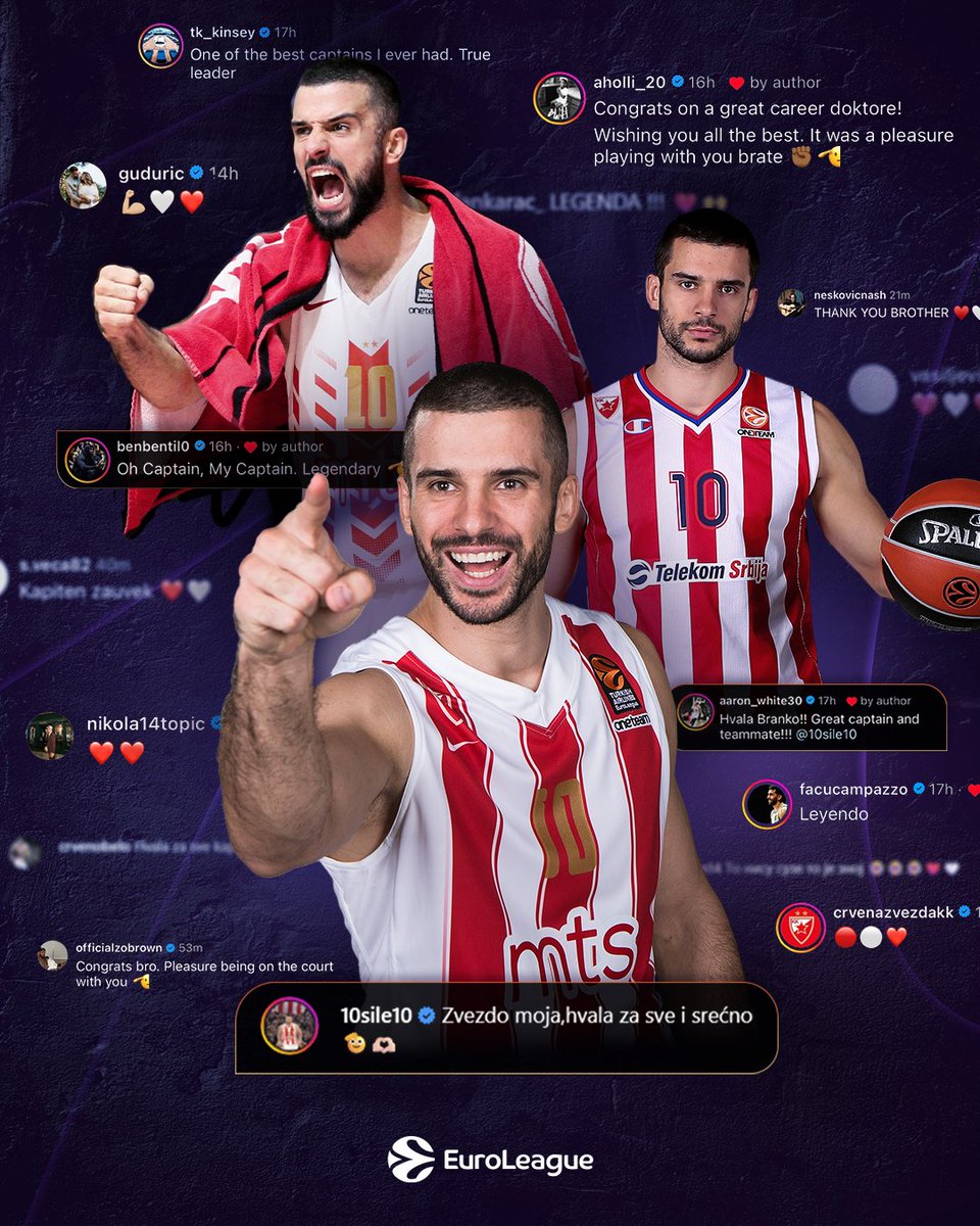 14 seasons. Countless memories. One captain.

Branko Lazić ends his remarkable journey with <a href="/kkcrvenazvezda/">KK Crvena zvezda Meridianbet</a> ❤️🤍