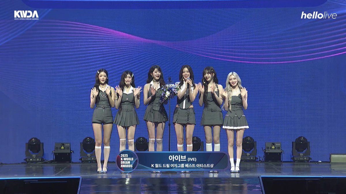 2025 K-WORLD DREAM AWARDS

🏆K 월드 클래스상<IVE>🏆
🏆K 월드 드림 베스트 아티스트상<IVE>🏆
🏆K 월드 드림 여자 솔로 인기상<장원영>🏆

아이브와 장원영 님의 수상을 진심으로 축하합니다🎉