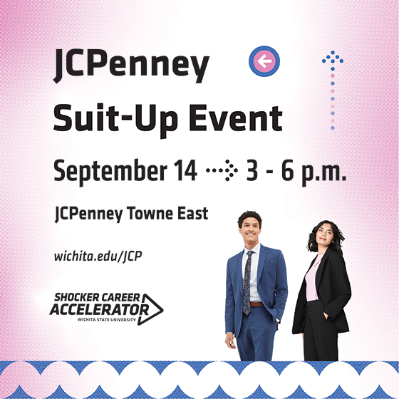 Dress for success at the JCPenney Suit-Up Event!
Saturday, Sept. 14 | 3–6 p.m.
📍 JCPenney Towne East
Faculty, staff, students, and alumni can save big — up to 45% off select career wear, shoes, and accessories, plus an extra 30% off coupon.
Prefer to shop online? Text SHOCKS to