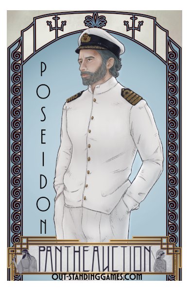 Control the tides of the game as Posiedon!  Play test Pantheauction next weekend at SaltCON End of Summer!
Saltcon.com

#saltcon #greekmythologyart #indieboardgame #poseidon #Pantheauction