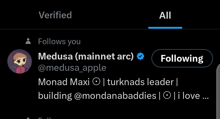 ABDUL CRYPTO LORD (@aaabduld1) on Twitter photo Guys guess who just followed me.. It is THE GREAT MEDUSA
Really appreciate it... One of the legends in the game 💜💜❤
<a href="/medusa_apple/">Medusa (mainnet arc)</a> Guys guess who just followed me.. It is THE GREAT MEDUSA
Really appreciate it... One of the legends in the game 💜💜❤
<a href="/medusa_apple/">Medusa (mainnet arc)</a>