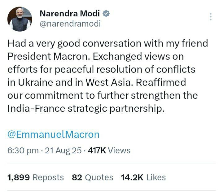 GPoliticshub's tweet image. ☎️ &quot;Modi &amp;amp; Macron Dial In on Global Crises!&quot;

PM Modi and French President Macron held a phone call to discuss the ongoing Ukraine war and rising tensions in West Asia. Strategic cooperation in focus.

#ModiMacron #IndiaFrance #UkraineCrisis #WestAsia