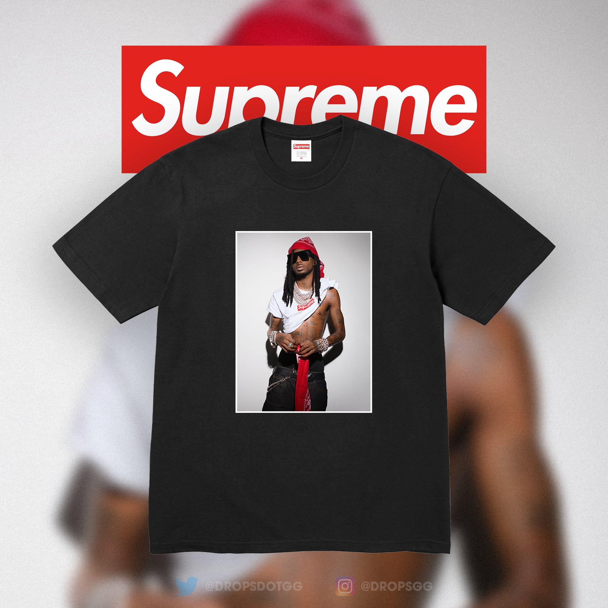 トップス supreme photo Playboi Carti Tee M Supreme's Playboi Carti tee is expected to drop today