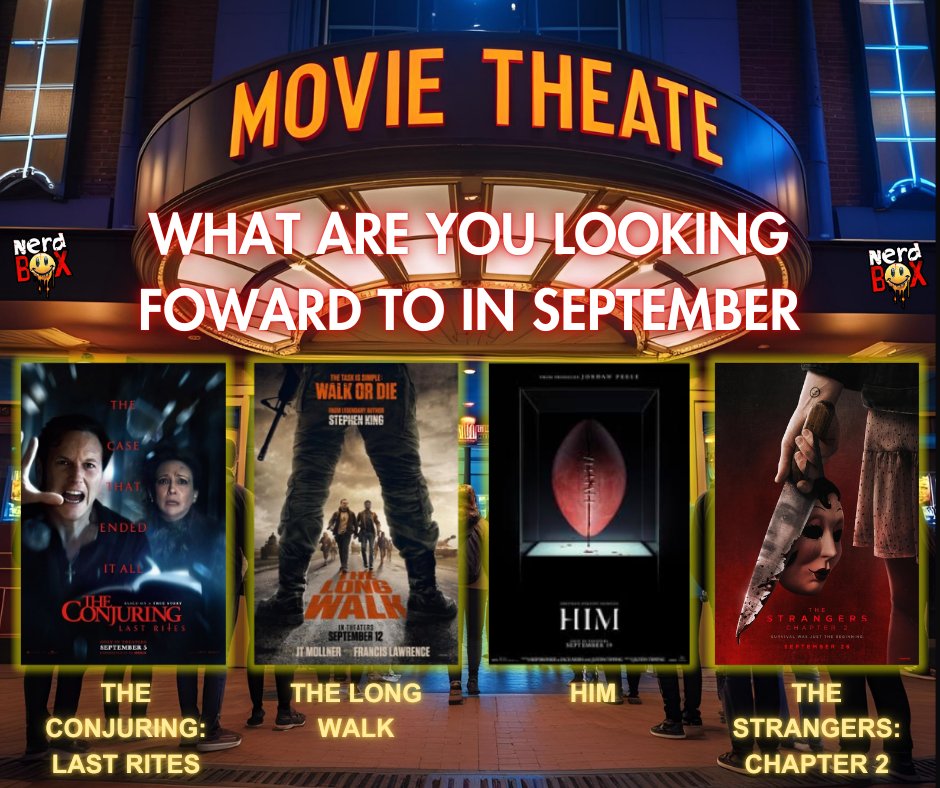 dpartenio's tweet image. Spooky Season is upon us, what are you watching next month? #HorrorMovies #nERDbOX