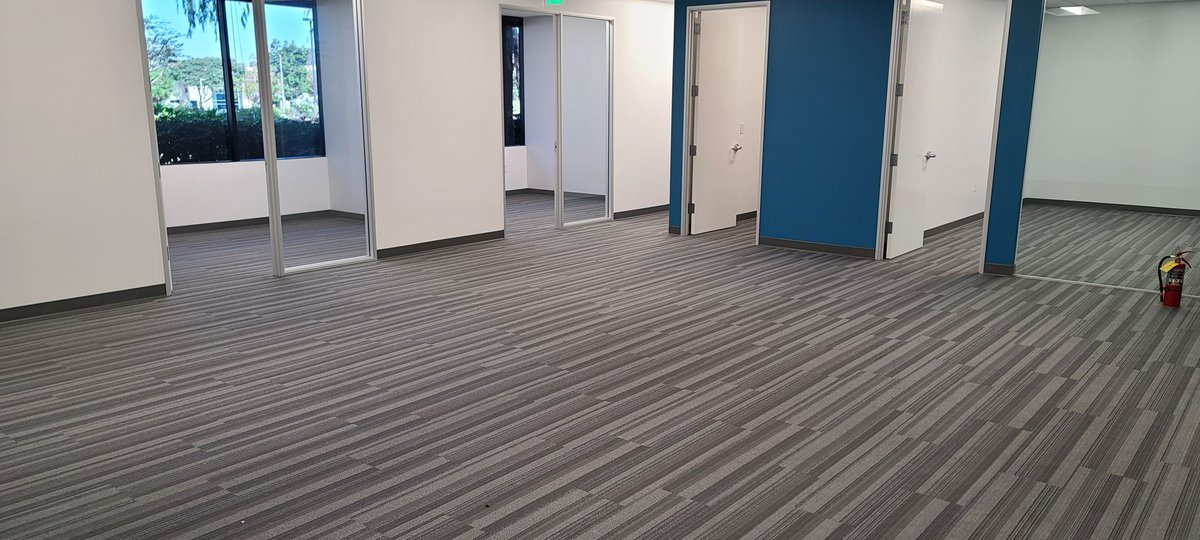 StaticWorx's tweet photo. For an electronics test lab, high vapor levels in the concrete slab made a glue-down flooring system impractical. When a slab is damp, adhesives won’t bond. Glue can turn into sludge under the tile.

Solution? A free-floating ESD flooring system using ShadowFX SD carpet planks. https://t.co/zzrllLilQ4