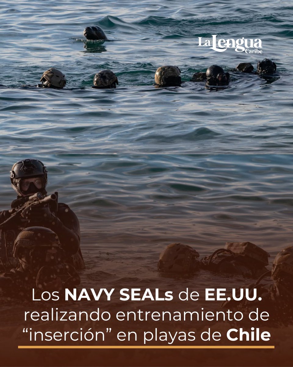 lalenguacaribe1's tweet image. En el marco del ejercicio multinacional “Estrella Austral 2025”, efectivos de los Navy SEALs de Estados Unidos realizaron un entrenamiento conjunto con la Armada de Chile en las costas de Valparaíso. 
zurl.co/Vxui3
#navys #entrenamiento #chile #lalenguacaribemundo