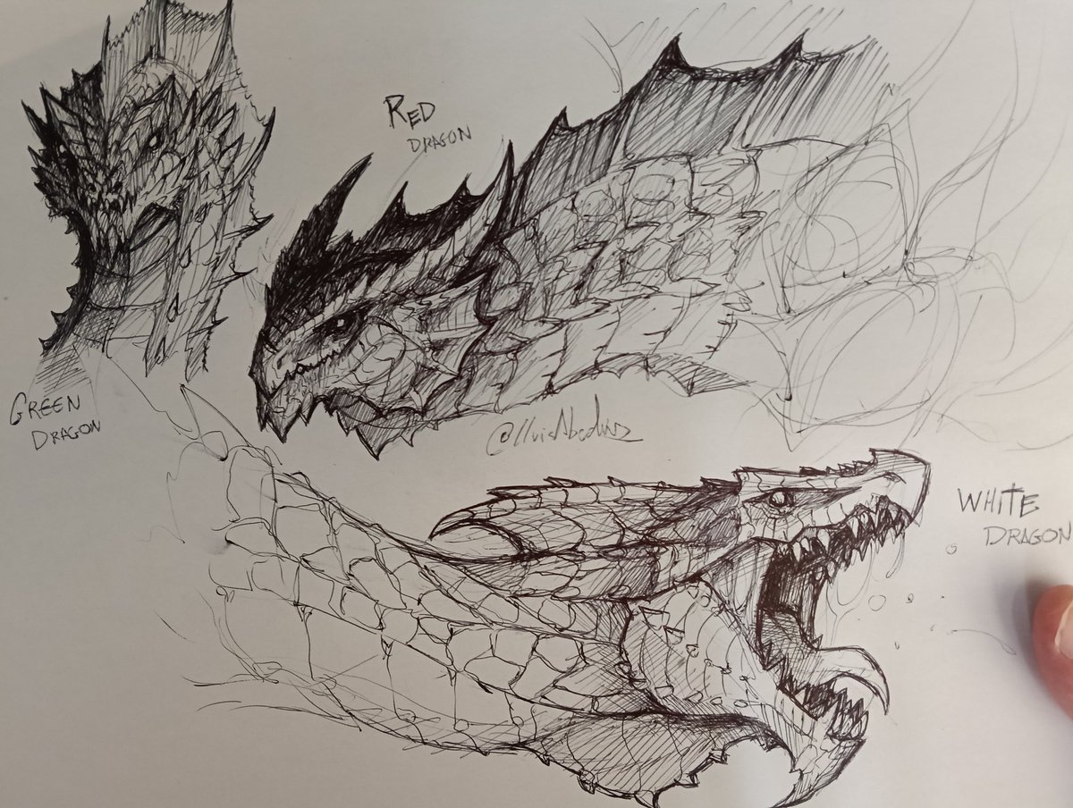 Dragon sketchies I did on the plane