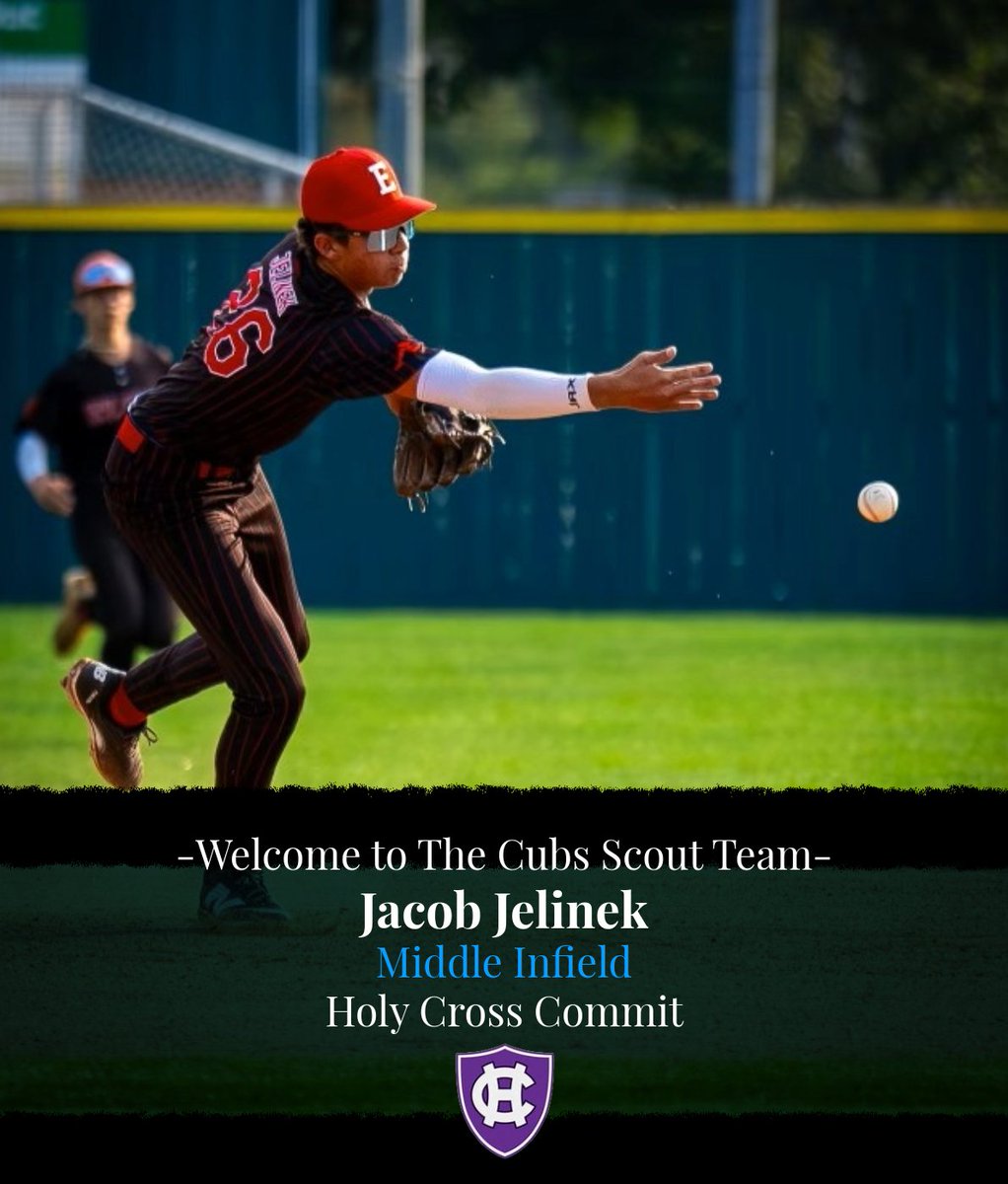 Official Chicago Cubs Scout Team (@thecubsscout) on Twitter photo Welcome to the Cubs Scout Team <a href="/JacobJelinek/">Jacob Jelinek</a> ! Jacob is a <a href="/HCrossBaseball/">Holy Cross Baseball</a> commit. A 6’2” middle infielder with the range and arm to make tough plays look routine — and a knack for finding barrels at the plate. We’re excited to have him with us this fall! Welcome to the Cubs Scout Team <a href="/JacobJelinek/">Jacob Jelinek</a> ! Jacob is a <a href="/HCrossBaseball/">Holy Cross Baseball</a> commit. A 6’2” middle infielder with the range and arm to make tough plays look routine — and a knack for finding barrels at the plate. We’re excited to have him with us this fall!