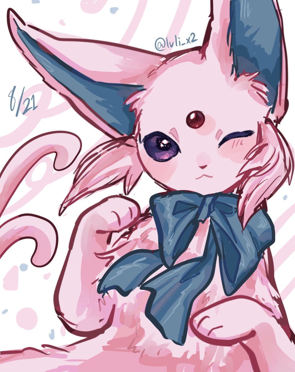 #エーフィの日 
かなりお急ぎだけど最推しは間に合わせたかった！