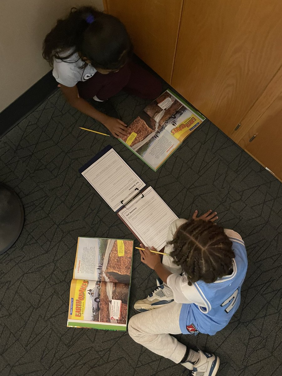 Partner work-completing the reread pages for our Earthquakes story <a href="/MrsWey10/">Lindsay Wey</a>