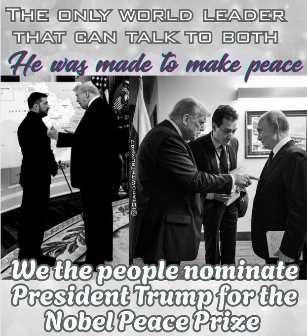 If 70,000 silent monks can shatter their vows to champion President Donald J. Trump for the Nobel Peace Prize, then imagine what 77,304,188 (popular vote) fierce, patriotic, red-blooded Americans can unleash!

We, the unyielding Patriots of these United States, boldly nominate