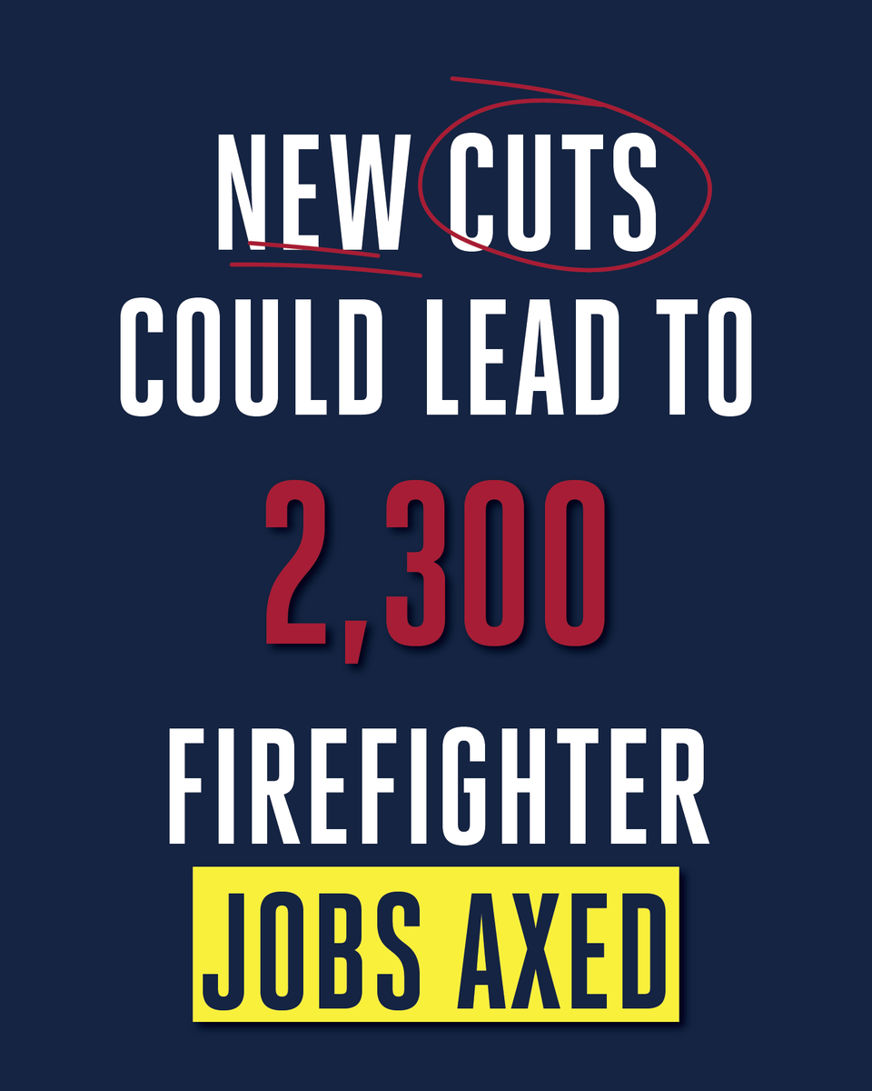 Cuts to emergency services will cost lives.

New cuts could mean 2,300 firefighter jobs slashed. This year has already seen record breaking wildfire incidents, with resources overstretched.

The government must urgently reverse this decision.