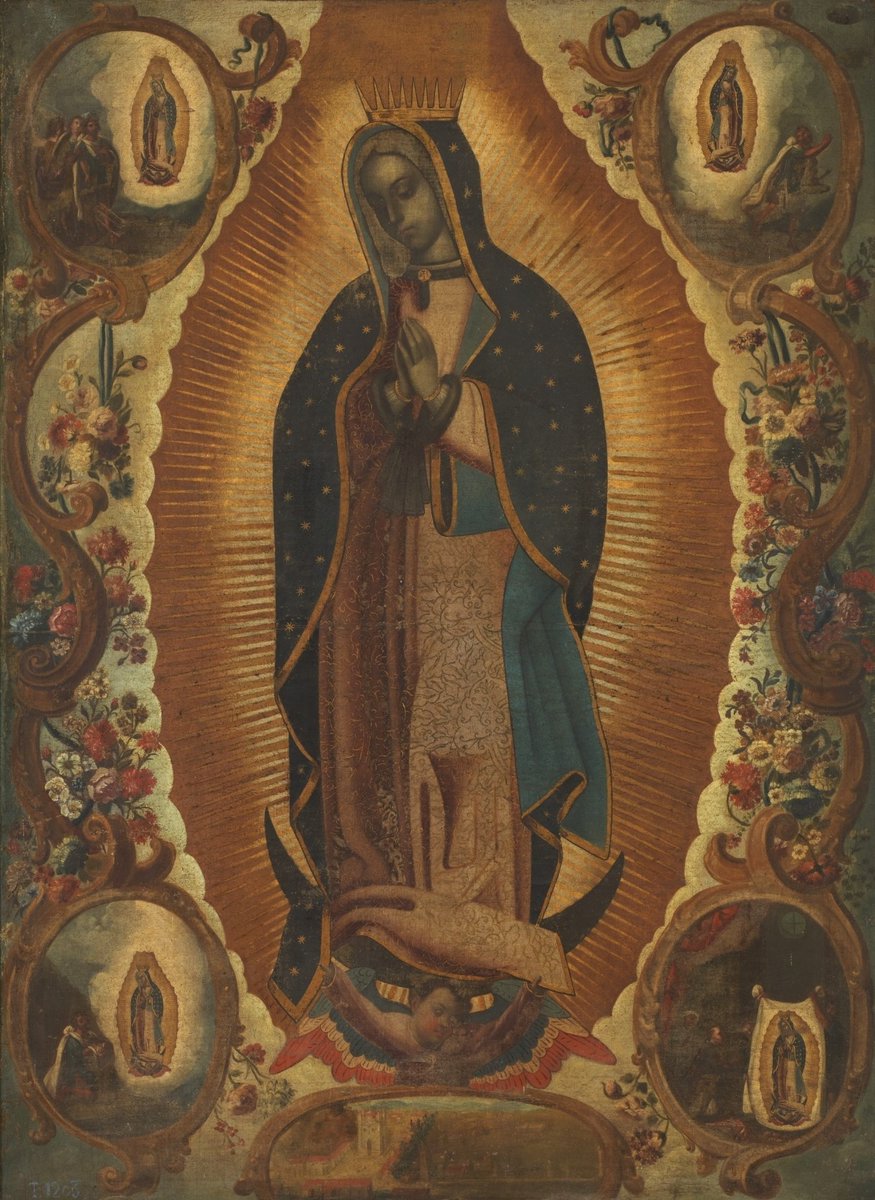 mexicacivitas's tweet photo. La Virgen de Guadalupe, Anónimo, s. XVIII. https://t.co/XSah64e86M