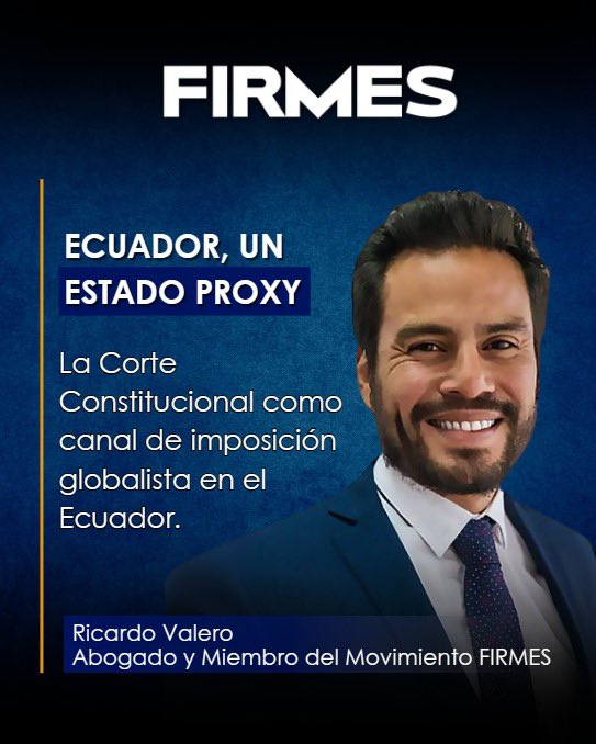 firmes.ec/ecuador-un-est…

“Si usted piensa que el Ecuador aún sigue siendo un país soberano, donde el gobierno de turno ejerce una completa autonomía para la toma de decisiones, pues déjeme decirle que se equivoca”

Les compartimos este artículo que analiza la batalla cultural, la