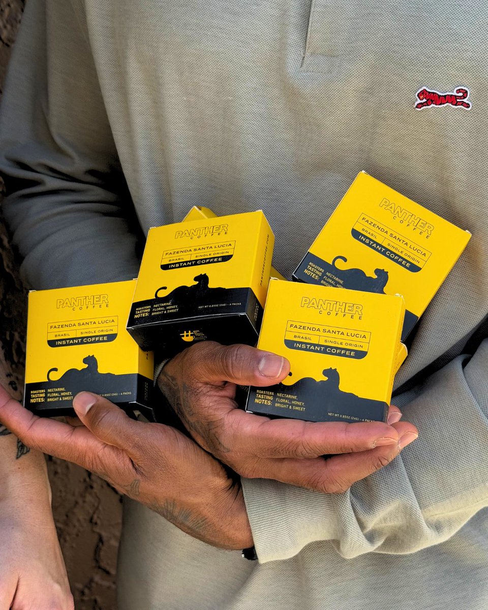 The best part about our Fazenda Santa Lucia instant coffee from Brasil? 🌟
It goes wherever you do!

☕️ Perfect for home, work, travel, or a quick pick-me-up on the go.
Small, pocketable, and full of big flavor.

Find it now at panthercoffee.com or at any of our shops ✨