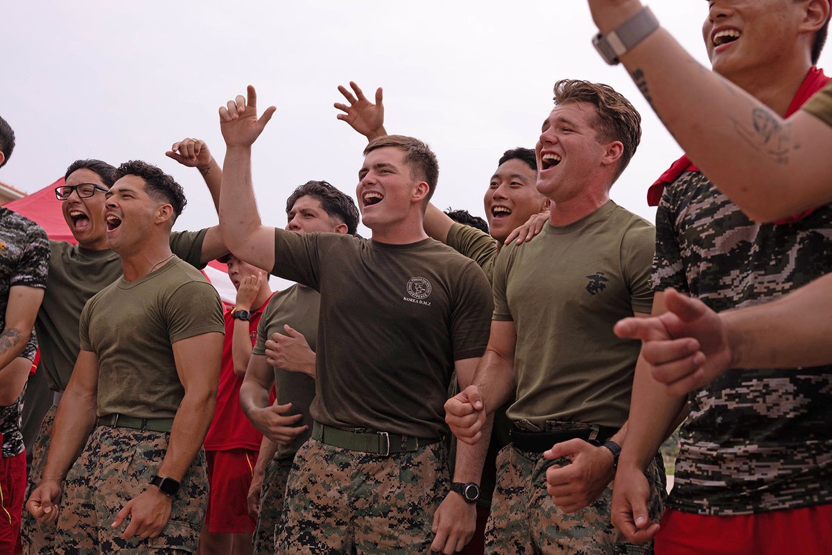marforres's tweet photo. Marines with 2/23 and ROK 1st Marine Division conclude KMEP 25.2 with team competitions in Pohang, South Korea, Aug. 9, building camaraderie and partnership. #USMC #KMEP #UDP #IndoPacific #Marines https://t.co/Z5oqcW7iKW