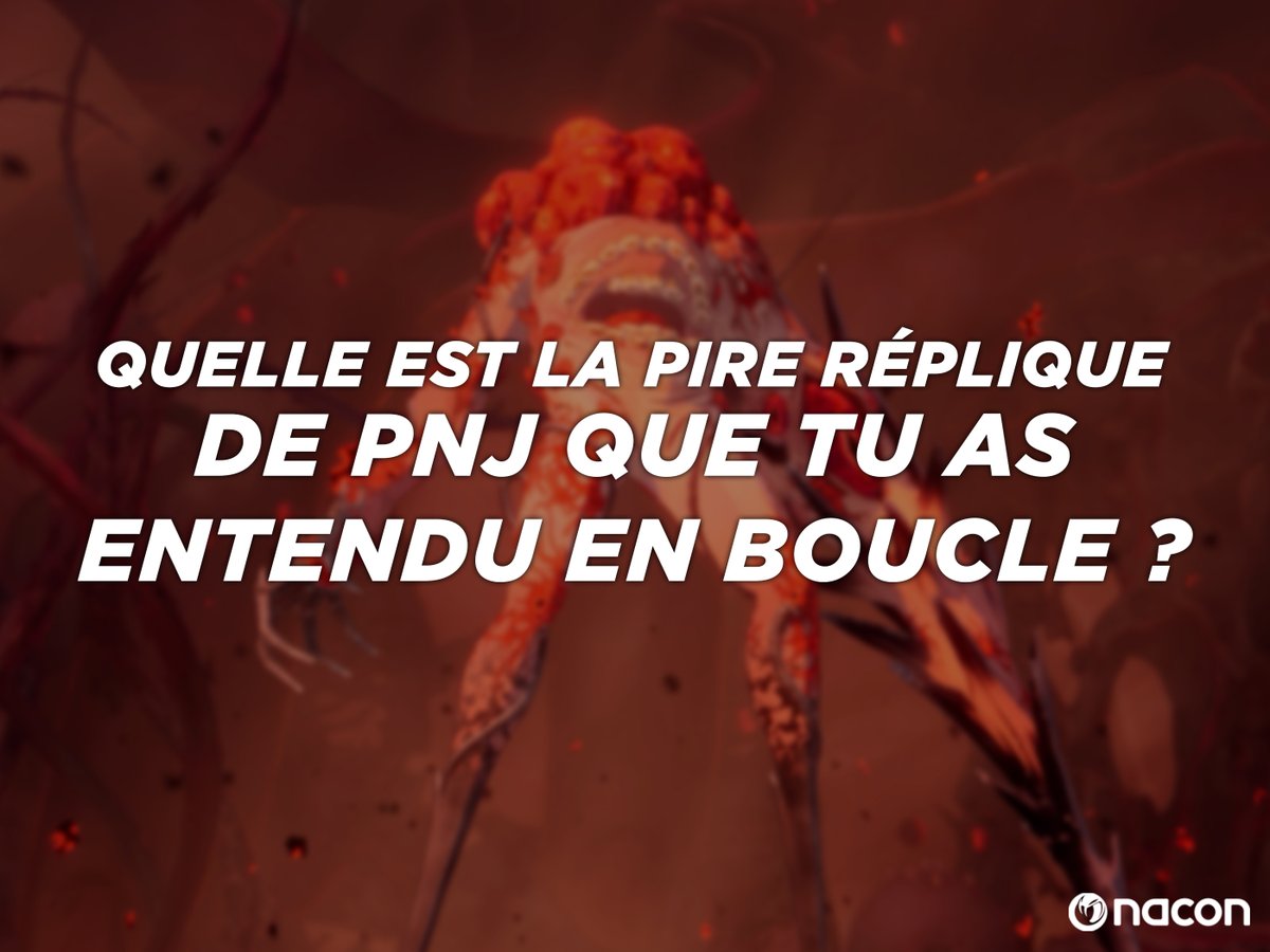 Quelle est la pire réplique de PNJ que tu as entendue en boucle jusqu’à frôler la crise de nerfs ? 😤 
Nous c'est "Stop right there, criminal scum" dans Oblivion