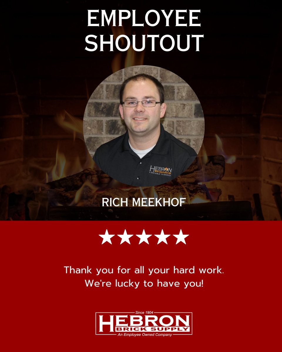 hebronsupply's tweet photo. Help us celebrate Rich Meekhof, a vital part of our Sioux Falls team for the past 10 years!

Rich started as an inside salesman &amp; has worn many hats over the years. Now he serves as our fireplace manager.

Cheers to you, Rich &amp; thank you for all you do! https://t.co/IRIK0XTRE6