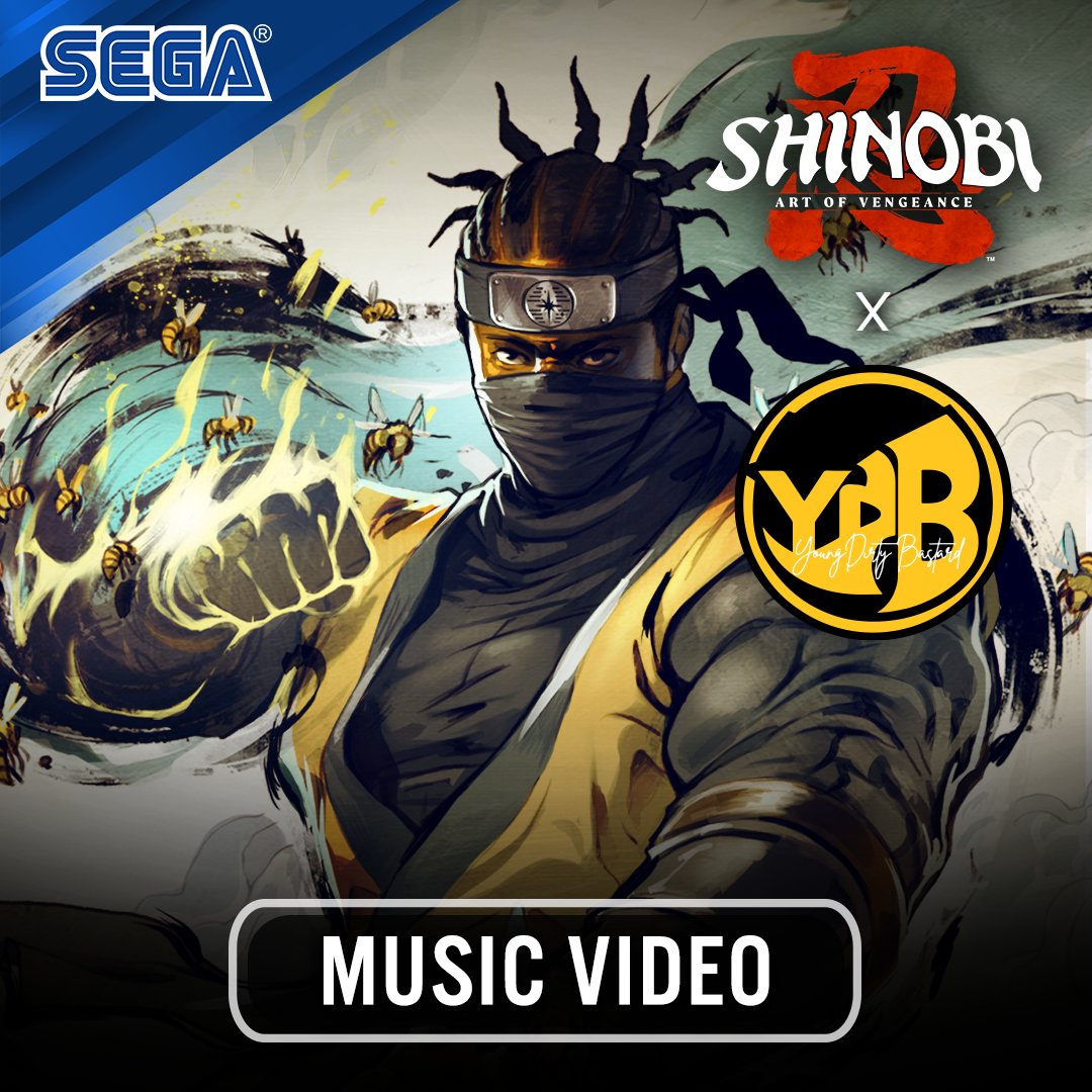 SEGA's tweet photo. To celebrate the return of Joe Musashi and the launch of SHINOBI: Art of Vengeance, SEGA has collaborated with Young Dirty Bastard (@Youngdirtynews) of the Wu Legacy and Dirty Magic (@DirtyMagicBrand) to bring you the song "The Path Just Begun"!
Watch the Full video here: https://t.co/Qr0wGVbUgm