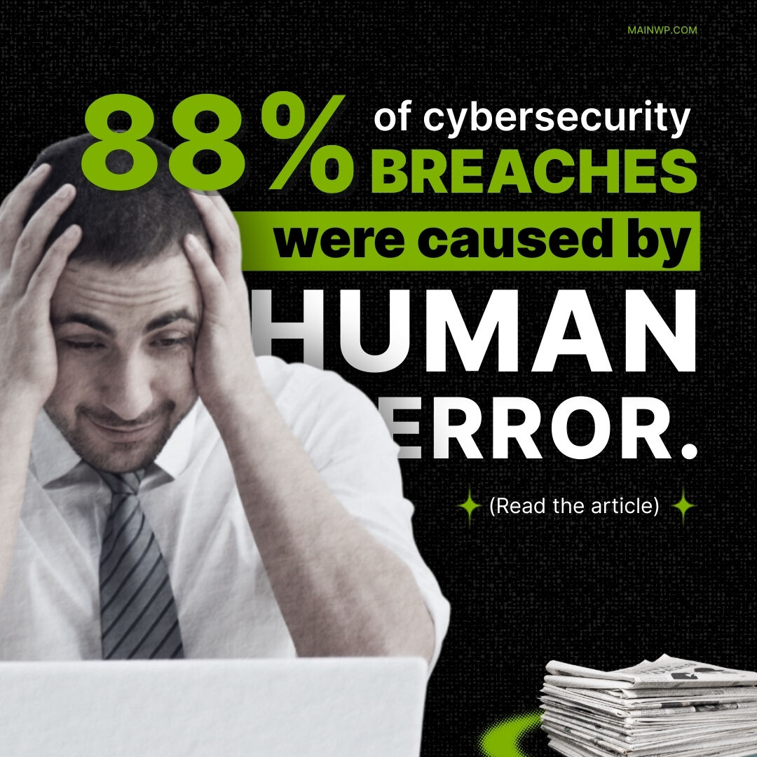 MyMainWP's tweet image. 88% of cybersecurity breaches come from human error.
Training employees isn’t optional, it’s essential. Start day one, reinforce daily, refresh annually.

More tips 👉 bit.ly/4mnTMbo