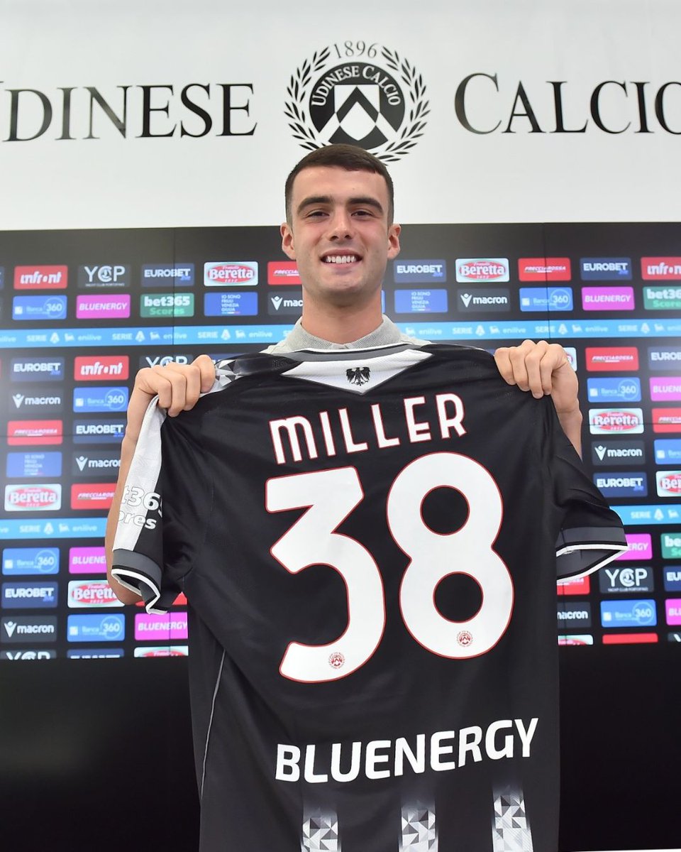 🎙️Lennon Miller: “Sono orgoglioso di essere il primo scozzese all’Udinese. Voglio lavorare ogni giorno per crescere, aiutare la squadra e fare una grande esperienza in Serie A.”